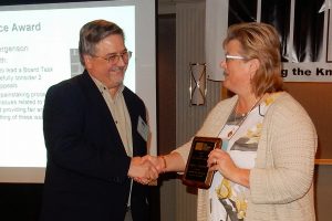Jergenson (right) receives 2016 TMS Service Award from McMillian