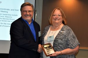 Throop (right) receives 2016 TMS Service Award from McMillian