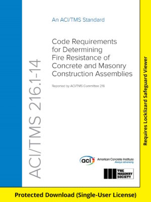 ACI-TMS CODE 216.1-14 Code Requirements for Determining Fire Resistance of Concrete and Masonry Construction Assemblies — Download Version