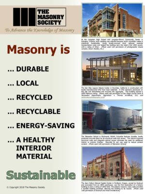 Masonry is Sustainable Brochure (2018)
