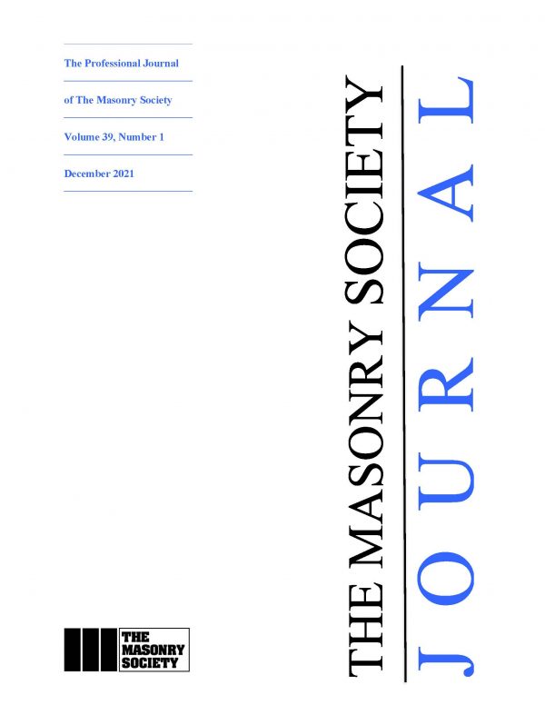 The Masonry Society Journal Volume 39
