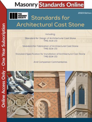 Standards for Architectural Cast Stone, 2023 Edition Online – Annual Subscription